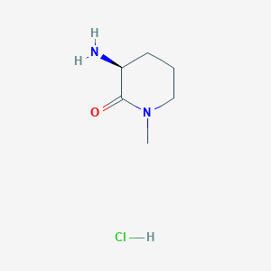 (S)-3-Amino-1-methylpiperidin-2-one hydrochloride chemical structure (CAS 956109-56-1)