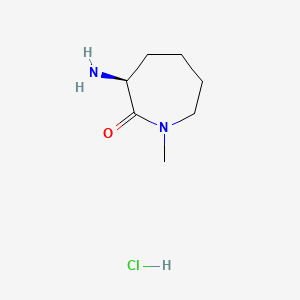 (S)-3-Amino-1-methylazepan-2-one hydrochloride chemical structure (CAS 956109-57-2)
