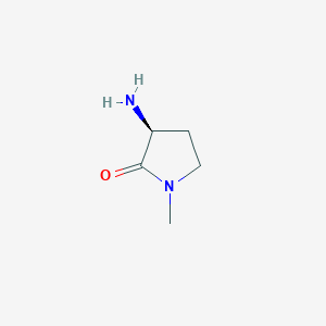 (S)-3-Amino-1-methyl-pyrrolidin-2-one chemical structure (CAS 956214-84-9)