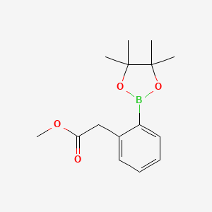 Methyl 2-(2-(4,4,5,5-tetramethyl-1,3,2-dioxaborolan-2-yl)phenyl)acetate chemical structure (CAS 956229-86-0)
