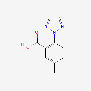 5-Methyl-2-(2H-1,2,3-triazol-2-yl)benzoic acid chemical structure (CAS 956317-36-5)
