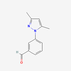 3-(3,5-Dimethyl-1H-pyrazol-1-yl)benzaldehyde chemical structure (CAS 956352-08-2)