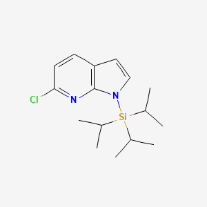 6-Chloro-1-(triisopropylsilyl)-1H-pyrrolo[2,3-b]pyridine chemical structure (CAS 956407-32-2)