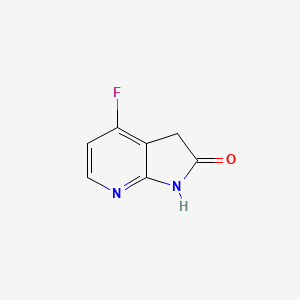 4-Fluoro-1H-pyrrolo[2,3-b]pyridin-2(3H)-one chemical structure (CAS 956460-93-8)