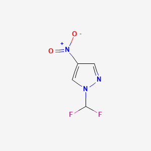 1-(Difluoromethyl)-4-nitro-1H-pyrazole chemical structure (CAS 956477-64-8)