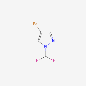 4-Bromo-1-(difluoromethyl)-1H-pyrazole chemical structure (CAS 956477-67-1)