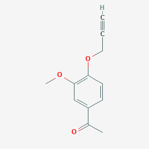 1-(3-Methoxy-4-(prop-2-yn-1-yloxy)phenyl)ethan-1-one chemical structure (CAS 956597-80-1)