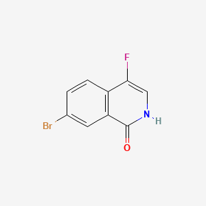 7-Bromo-4-fluoroisoquinolin-1(2H)-one chemical structure (CAS 956700-15-5)