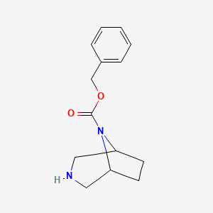 Benzyl 3,8-diazabicyclo[3.2.1]octane-8-carboxylate chemical structure (CAS 956794-92-6)