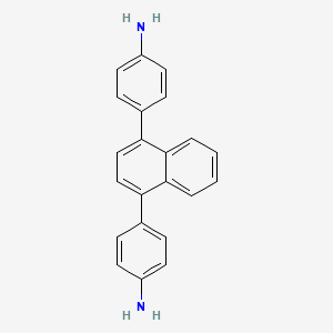4,4'-(Naphthalene-1,4-diyl)dianiline chemical structure (CAS 956980-39-5)