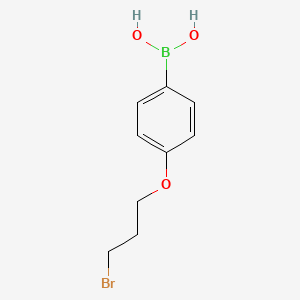 (4-(3-Bromopropoxy)phenyl)boronic acid chemical structure (CAS 957034-33-2)