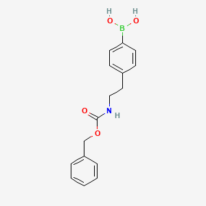 (4-(2-(((Benzyloxy)carbonyl)amino)ethyl)phenyl)boronic acid chemical structure (CAS 957034-40-1)