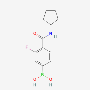 (4-(Cyclopentylcarbamoyl)-3-fluorophenyl)boronic acid chemical structure (CAS 957034-70-7)