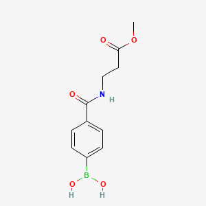 (4-((3-Methoxy-3-oxopropyl)carbamoyl)phenyl)boronic acid chemical structure (CAS 957034-76-3)