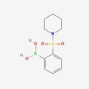 (2-(Piperidin-1-ylsulfonyl)phenyl)boronic acid chemical structure (CAS 957034-87-6)