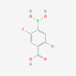 4-Borono-2-bromo-5-fluorobenzoic acid chemical structure (CAS 957034-89-8)