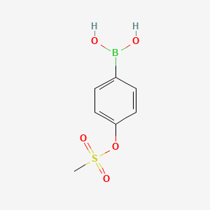 (4-((Methylsulfonyl)oxy)phenyl)boronic acid chemical structure (CAS 957035-04-0)