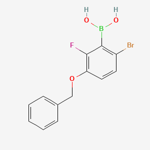 3-Benzyloxy-6-bromo-2-fluorophenylboronic acid chemical structure (CAS 957035-10-8)
