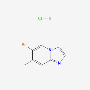 6-Bromo-7-methylimidazo[1,2-a]pyridine hydrochloride chemical structure (CAS 957035-22-2)
