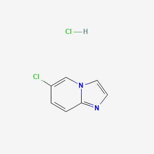 6-Chloroimidazo[1,2-a]pyridine hydrochloride chemical structure (CAS 957035-24-4)
