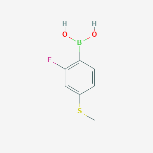 (2-Fluoro-4-(methylthio)phenyl)boronic acid chemical structure (CAS 957060-84-3)