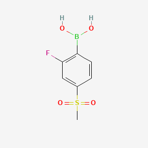 2-Fluoro-4-(methylsulfonyl)phenylboronic acid chemical structure (CAS 957060-85-4)