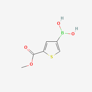 (5-(Methoxycarbonyl)thiophen-3-yl)boronic acid chemical structure (CAS 957062-52-1)