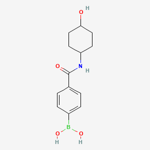 (4-((trans-4-Hydroxycyclohexyl)carbamoyl)phenyl)boronic acid chemical structure (CAS 957062-70-3)
