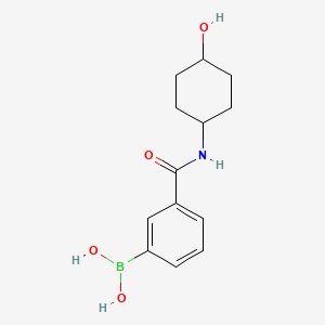 (3-((trans-4-Hydroxycyclohexyl)carbamoyl)phenyl)boronic acid chemical structure (CAS 957062-71-4)