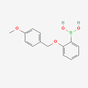 (2-((4-Methoxybenzyl)oxy)phenyl)boronic acid chemical structure (CAS 957062-80-5)