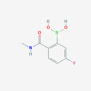 (5-Fluoro-2-(methylcarbamoyl)phenyl)boronic acid chemical structure (CAS 957062-96-3)
