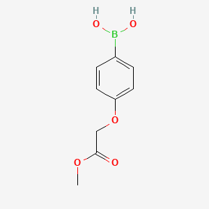 (4-(2-Methoxy-2-oxoethoxy)phenyl)boronic acid chemical structure (CAS 957063-00-2)
