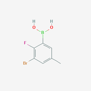 (3-Bromo-2-fluoro-5-methylphenyl)boronic acid chemical structure (CAS 957066-00-1)