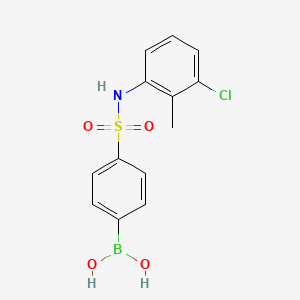 (4-(N-(3-Chloro-2-methylphenyl)sulfamoyl)phenyl)boronic acid chemical structure (CAS 957066-10-3)