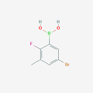 (5-Bromo-2-fluoro-3-methylphenyl)boronic acid chemical structure (CAS 957120-61-5)