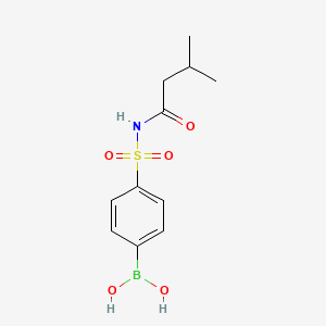 (4-(N-(3-Methylbutanoyl)sulfamoyl)phenyl)boronic acid chemical structure (CAS 957120-81-9)