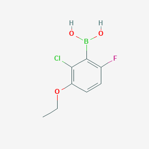 2-Chloro-3-ethoxy-6-fluorophenylboronic acid chemical structure (CAS 957120-93-3)