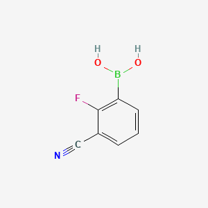 (3-Cyano-2-fluorophenyl)boronic acid chemical structure (CAS 957121-05-0)