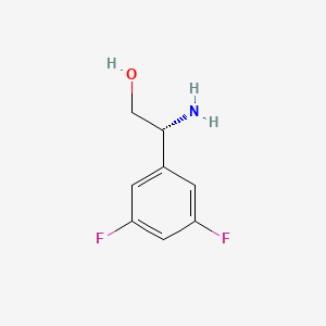 (R)-2-Amino-2-(3,5-difluorophenyl)ethanol chemical structure (CAS 957121-38-9)