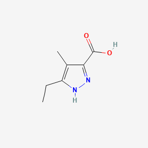 5-Ethyl-4-methyl-1H-pyrazole-3-carboxylic acid chemical structure (CAS 957129-38-3)