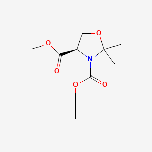 Methyl (R)-N-Boc-2,2-dimethyloxazolidine-4-carboxylate chemical structure (CAS 95715-86-9)