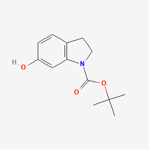 tert-Butyl 6-hydroxyindoline-1-carboxylate chemical structure (CAS 957204-30-7)