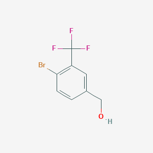 (4-Bromo-3-(trifluoromethyl)phenyl)methanol chemical structure (CAS 957207-09-9)