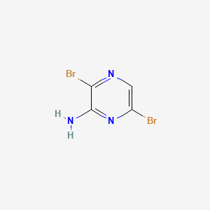 3,6-Dibromopyrazin-2-amine chemical structure (CAS 957230-70-5)