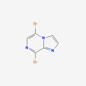 5,8-Dibromoimidazo[1,2-a]pyrazine chemical structure (CAS 957344-74-0)