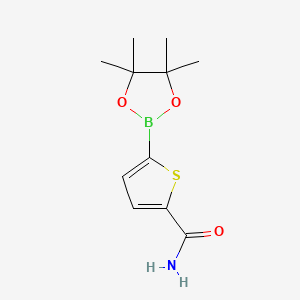 5-(4,4,5,5-Tetramethyl-1,3,2-dioxaborolan-2-yl)thiophene-2-carboxamide chemical structure (CAS 957344-92-2)