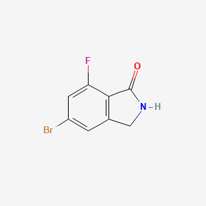 5-Bromo-7-fluoroisoindolin-1-one chemical structure (CAS 957346-37-1)
