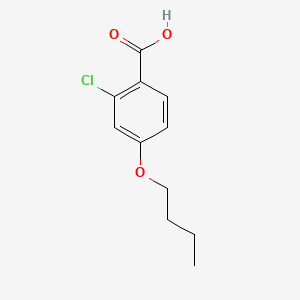 4-Butoxy-2-chlorobenzoic acid chemical structure (CAS 95736-31-5)