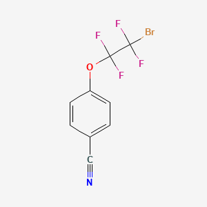 4-(2-Bromo-1,1,2,2-tetrafluoroethoxy)benzonitrile chemical structure (CAS 957372-61-1)