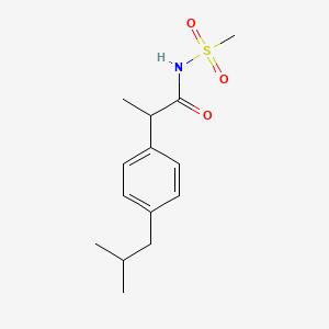 2-(4-isobutylphenyl)-N-(methylsulfonyl)propanamide chemical structure (CAS 957407-64-6)